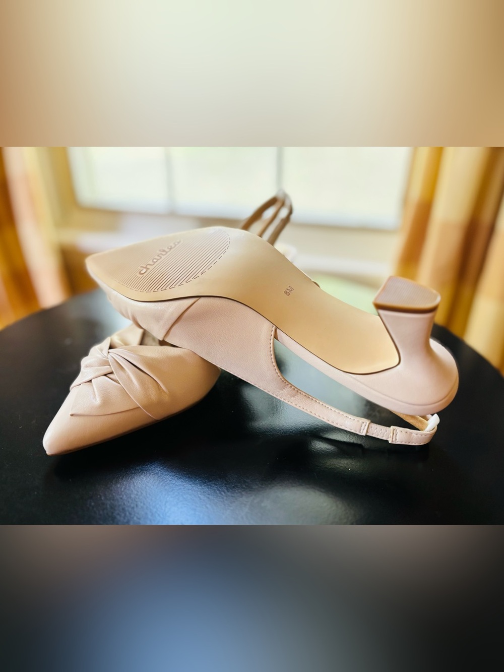 Charles By Charles David Cream Knot-Front Pointed Slingback Kitten Heels - Picture 11 of 13
